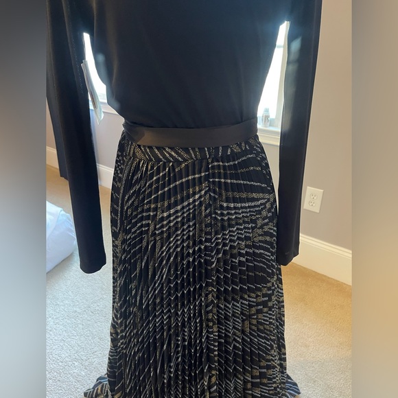 Black Elegant Wrap Dress Animal Print      Bag 63 - Picture 9 of 13